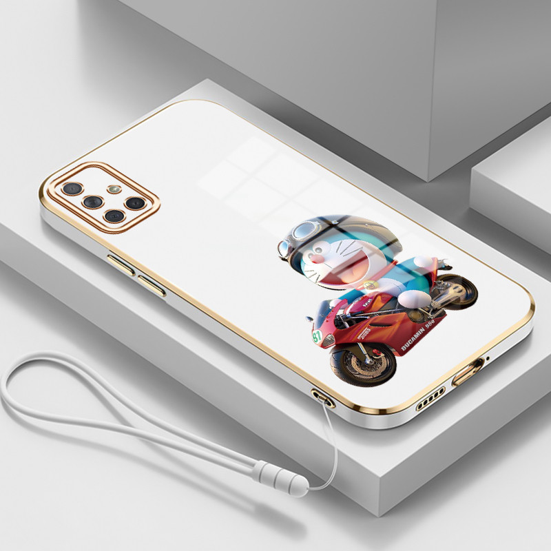 Casing Untuk Samsung Galaxy A71 Case Casing HP Softcase Tali gantungan berlapis silikon mewah Kasing