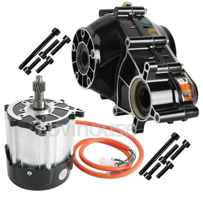 DINAMO MOTOR LISTRIK DC 48V 500/1000W+GEAR BOX 3300RPM LISTRIK RODA 4 SEPEDA MOTOR RODA 3 BLDC MOTOR
