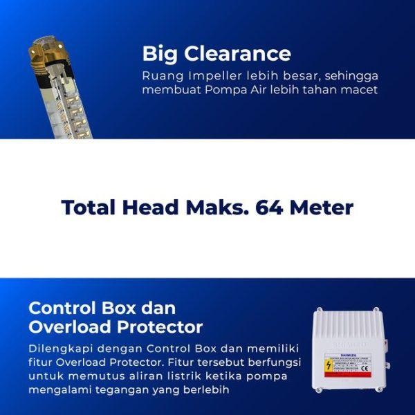 ok63- Mesin Pompa Air Celup Submersible Satelit 0.75Hp Shimizu Spes-316K Bit