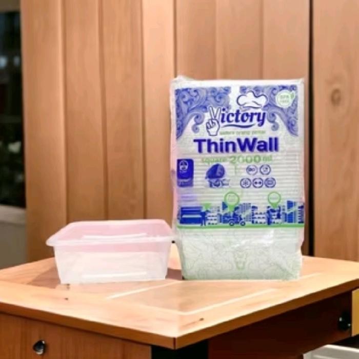 Thinwall Square Victory 2000Ml / Thinwall Kotak 2000Ml. Isi 25Pcs