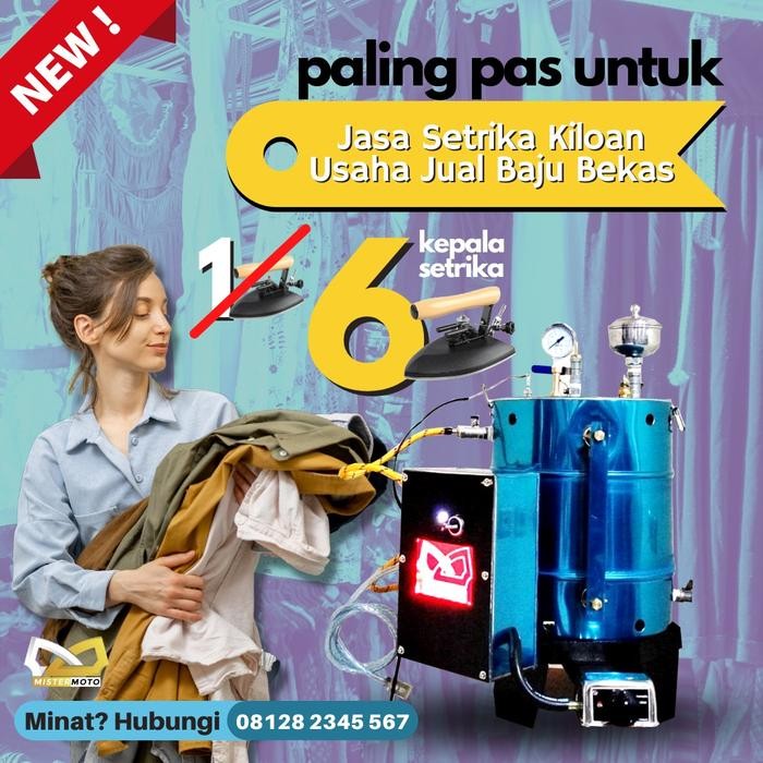 Setrika Uap Boiler Mistermoto Pesanan Khusus