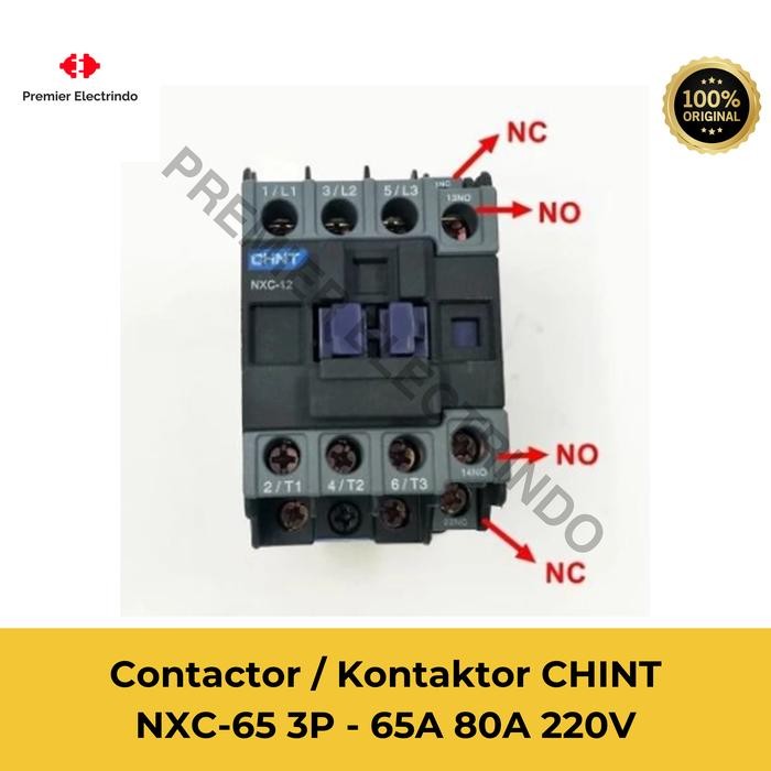 Contactor INT NXC-65 3P 65A 80A (24V 36V 48V 110V 220V) - Kontaktor