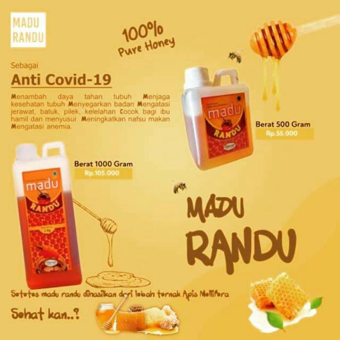 Madu Bunga Randu Kemasan 1 Kg Mabruuk / Madu Randu Asli / Randu 1Kg Terlaris