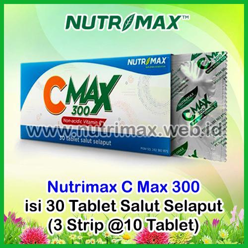 Terlaris Nutrimax C Max 300 Mg Vitamin Cmax Vit C Strip Papan Lembar Box Isi 30