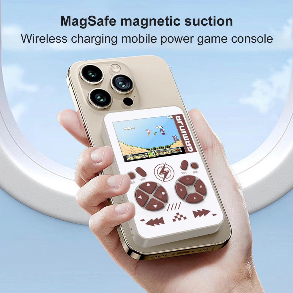 Handheld Wireless Charging Retro Console Game 5000mAh Portateble Mini Powerbank Games Console