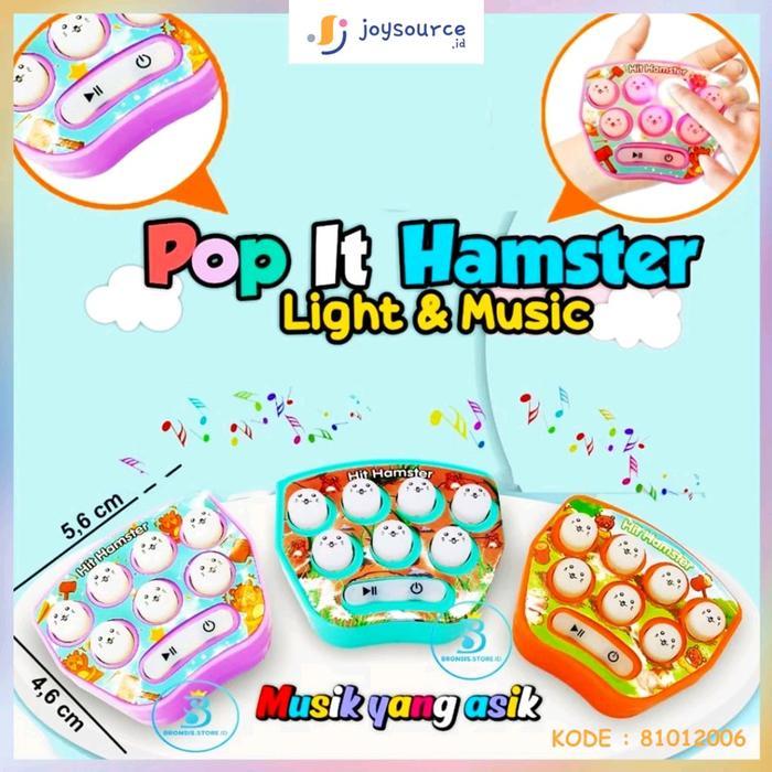 NEW MAINAN POP IT HAMSTER 2006 LAMPU DAN MUSIK POP IT LUCU PENDIDIKAN SET HADIAH GAME
