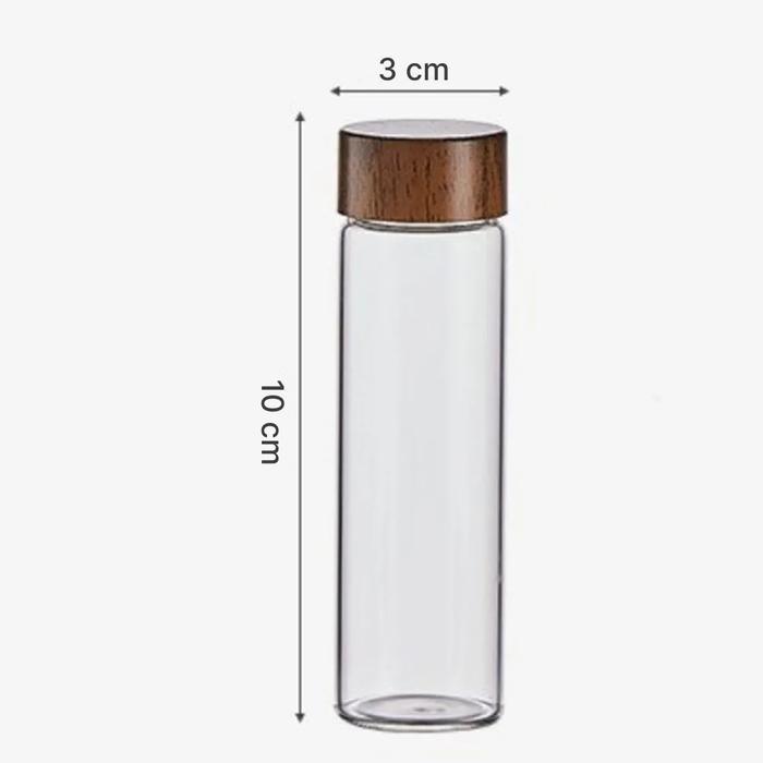 BOTOL KACA MINI TABUNG REAKSI SAMPLE LAB TOPLES KECIL CONTAINER MULTIFUNGSI