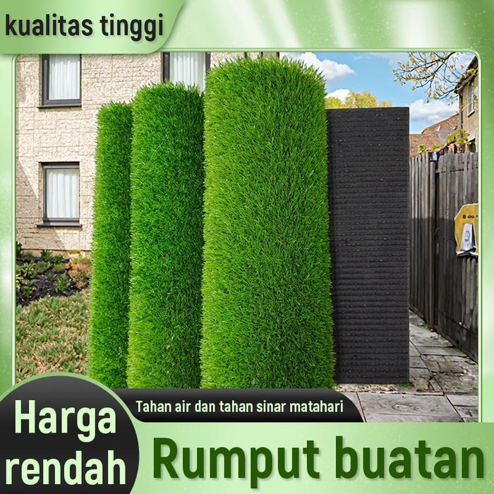 Rumput Sintetis Swiss Uk. 25M x 2M (1 Roll Besar) Hijau rumput sintetis teras rumah rumput sintetis