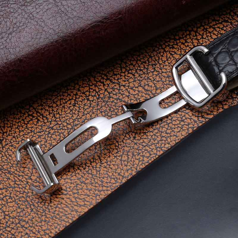 20mm 22mm 23mm For Cartier crocodile strap Genuine leather tank Solo key London calibo Men's