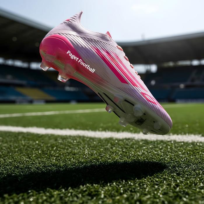 Premium Sepatu Bola Fs0 Pink Laceless Fg/Mg Unisex Outdoor Soccer Shoes Firm Ground & Multi Ground