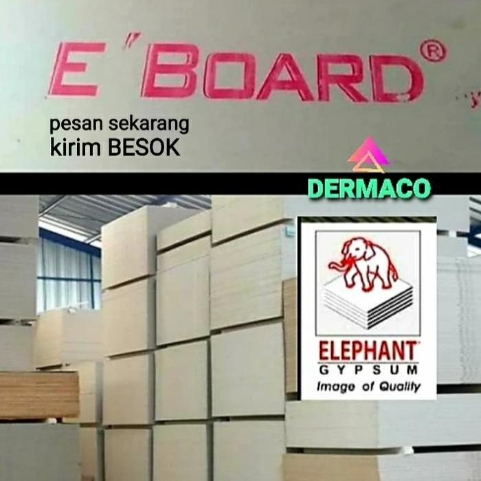 NEW GYPSUM E BOARD 9 mm / PAPAN GYPSUM E BOARD By ELEPHANT