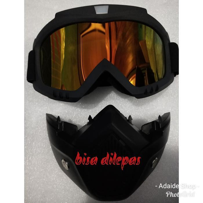 Kacamata Google Mask/Trail/Motocross/Topeng Helm Half Face