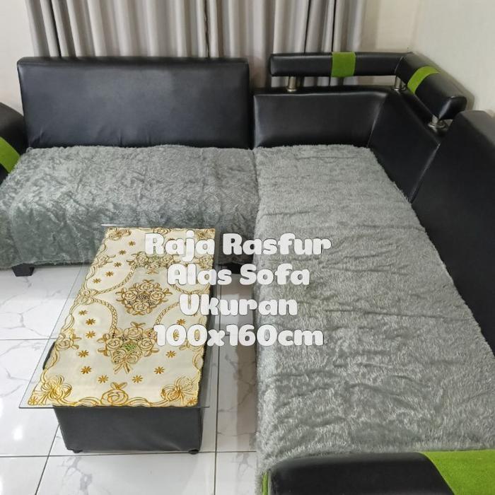 Alas sofa bulu ukuran 100x160/alas sofa bulu halus lembut