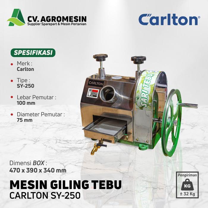 MESIN GILINGAN TEBU PERAS TEBU SUGAR CANE CARLTON SY250 MANUAL PROMO TERMURAH