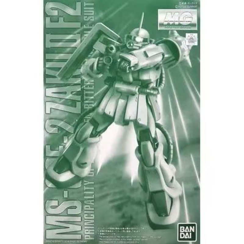 Original Bandai MG 1/100 MS-06F-2 Zaku Action Figures Zaku Type F2 Anime Toys Mobile Suit Gundam