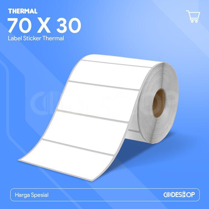 Termal 70x30 Label Sticker Barcode 70x30mm 1 Line 70mm x 30mm 1000pcs