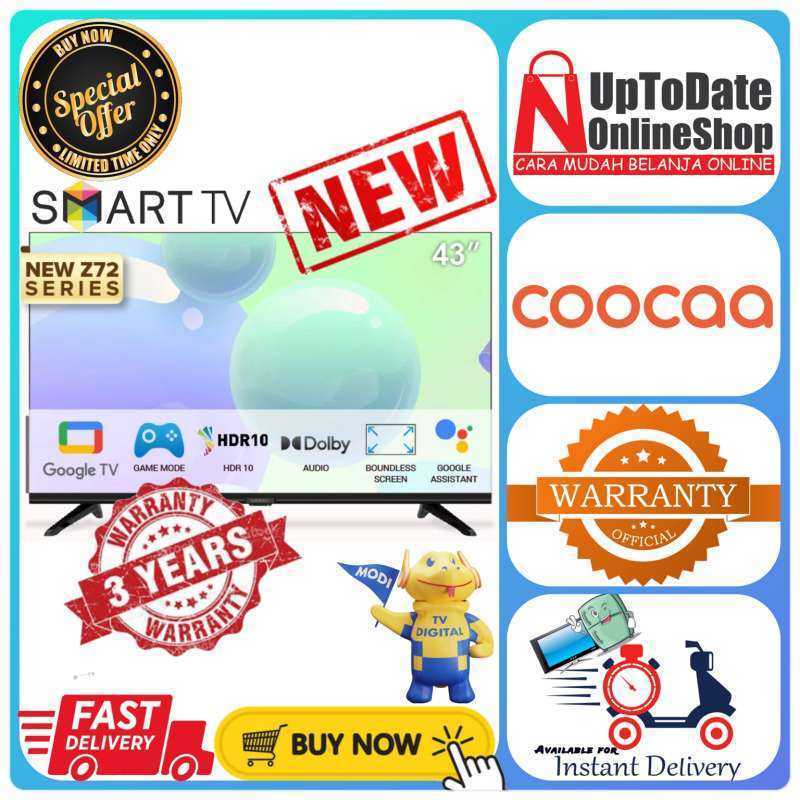 [Google TV] COOCAA 43Inch Smart TV-Netflix & Youtube - Google TV 43Z72