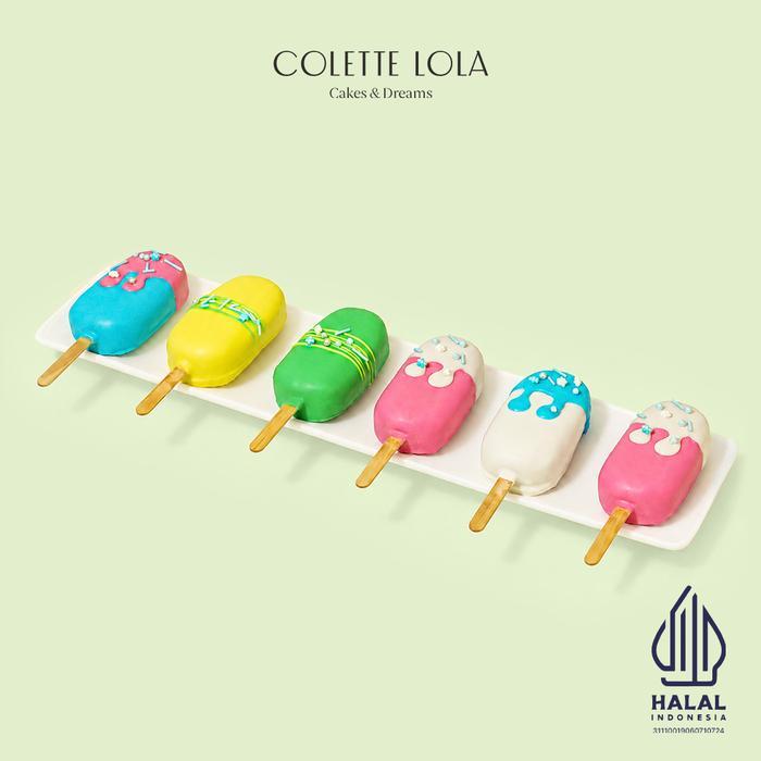 Cake Popsicles Set 6 pcs Cake Popsicle Box Isi 6 Premium Dessert on Stick Colette Lola