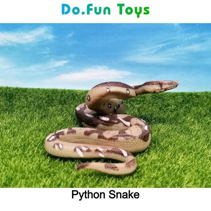 Ready Animal Figurine Big Python Snake / Mainan Miniatur Binatang Ular Piton Besar
