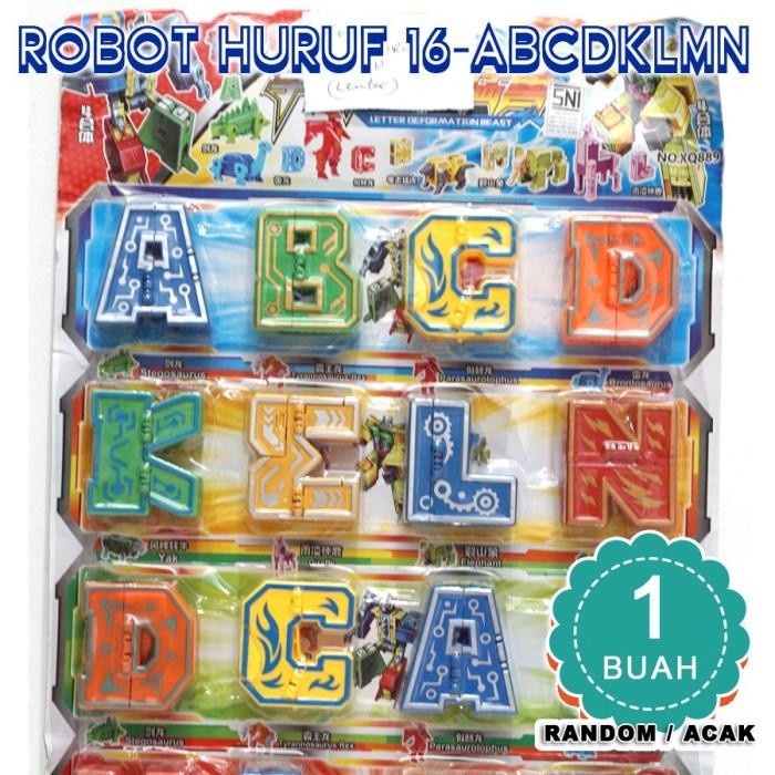 Mainan Robot Huruf transform ABCD Satuan 1 pc - Robot ABCD Satuan