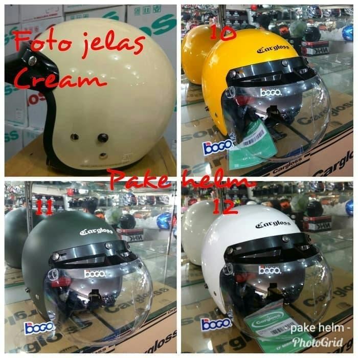 Khusus Grab Helm Cargloss Retro +Kaca Bogo Cembung.