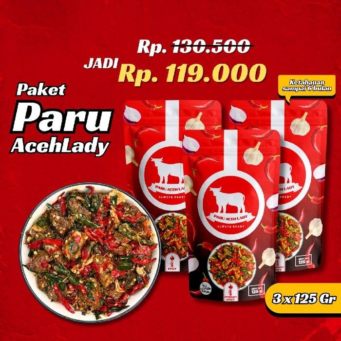 

DISKON Paket Paru - 3 Paru Aceh - Semua Rasa (Boleh Campur) / / Kirim Seluruh Indonesia / Rempah