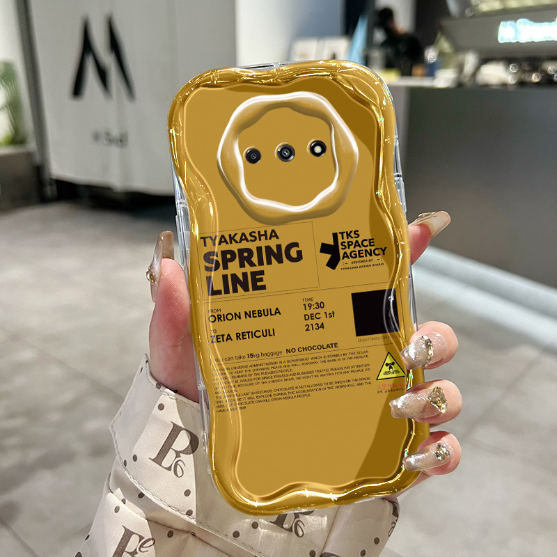 Casing Hp Untuk Xiaomi Redmi A3 A3X POCO C61 Case Casing Kepala kartun kode batang pole Kasing HP Ke