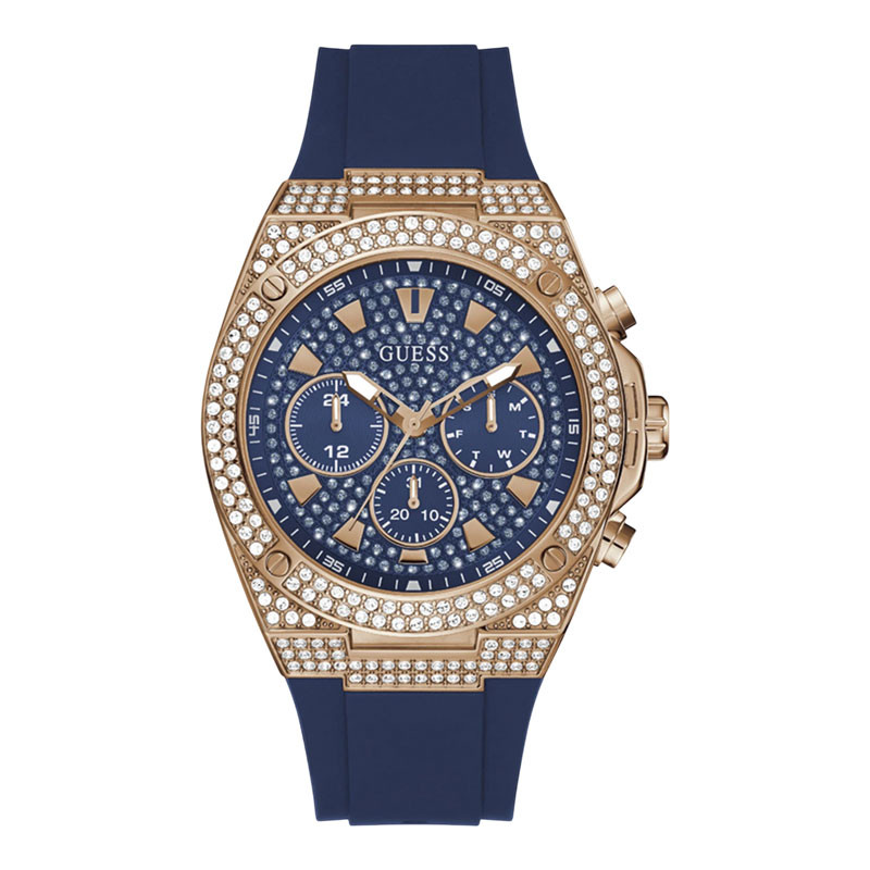 Jam Tangan Wanita Guess Pegasus GW0060G3 Ladies Blue Dial Blue Silicone Strap