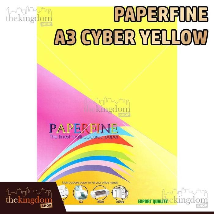 

Paperfine Kertas HVS Warna A3 Cyber Yellow Kuning Tua Isi 100 Lembar Kode Warna 363
