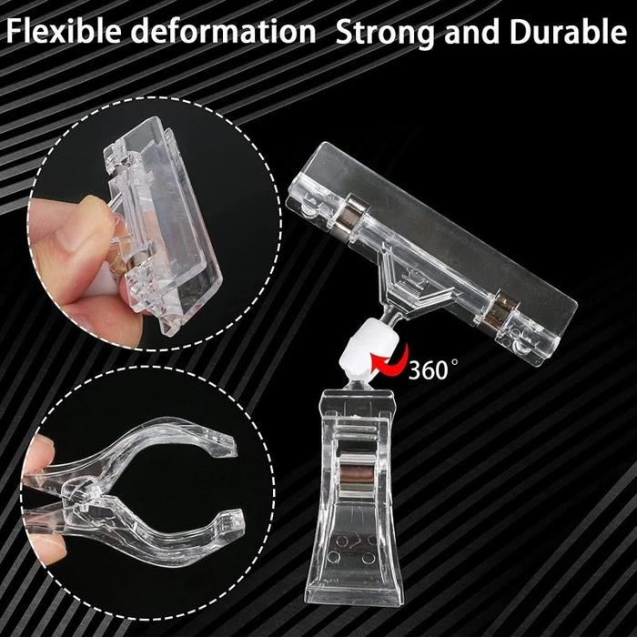 

20PCS PENJEPIT LABEL TRANSPARAN 11CM/21CM PAPAN TAG HANGER PROMO UNTUK ORGANISASI KANTOR DAN SEKOLAH