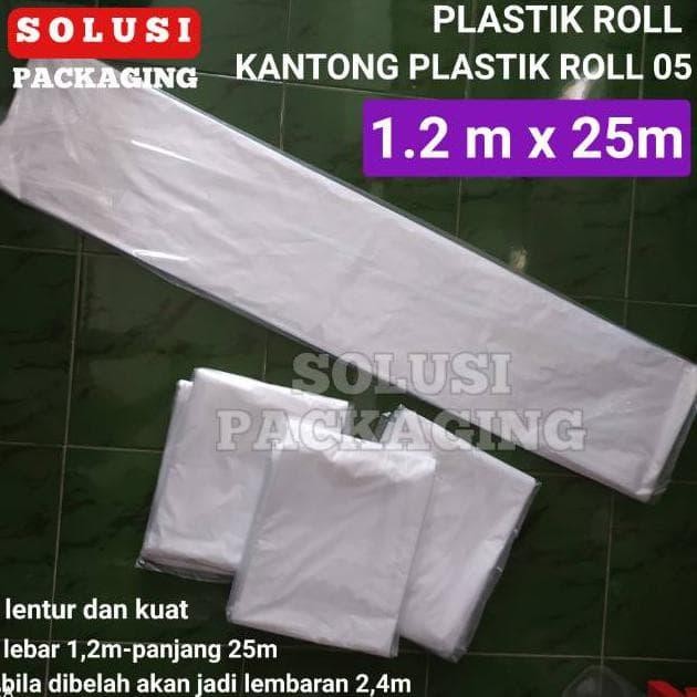 

KANTONG PLASTIK BESAR 1,2MX25M/PLASTIK COR ROLL PACKING BONEKA KASUR