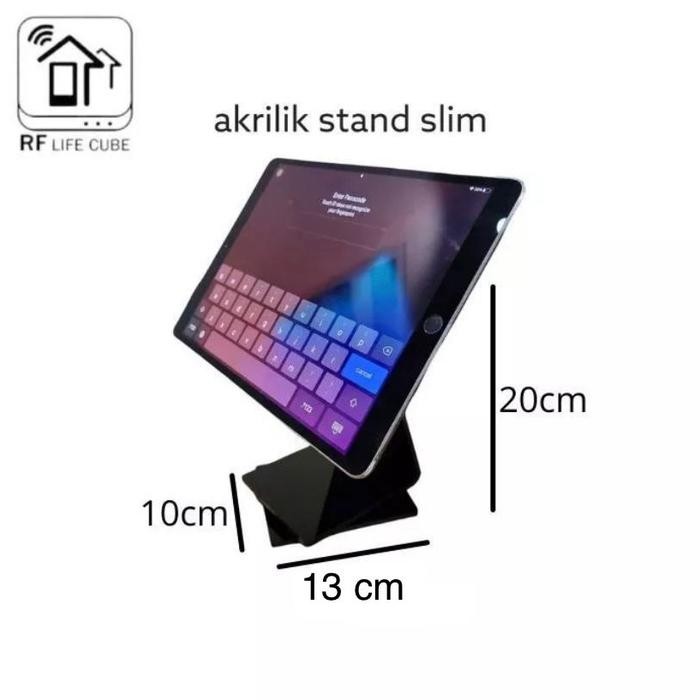 

ACRYLIC STAND ROTASI 360 DUDUKAN TABLET IPAD HP KASIR POS MOKA
