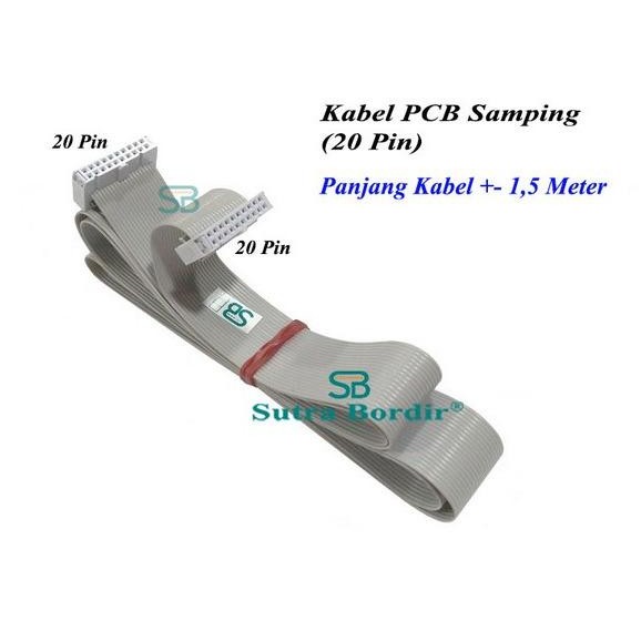MURAH kabel data 20 Pin Konektor Kabel PCB Samping Mesin Bordir Komputer socket 20pin kabel abu abu