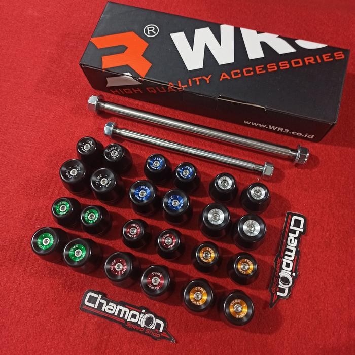 Axel Axle Slider Jalu As Roda Wr3 Ninja 250Fi 250 Fi Old 2013-2017