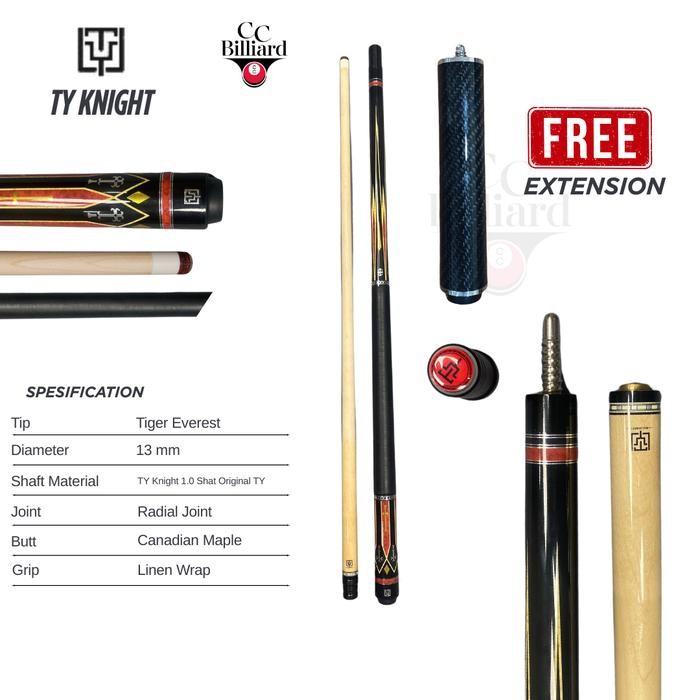 Stick Billiard Fury TY Knight Merah Cue Billiard