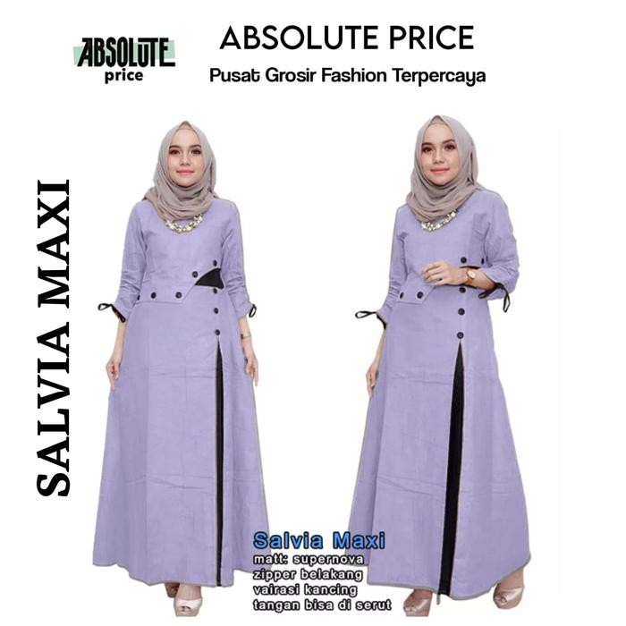 Pilihan- Salvia Maxi(Xl, Xxl) 4 Warna, Pakaian Gamis Maxi Muslim Wanita