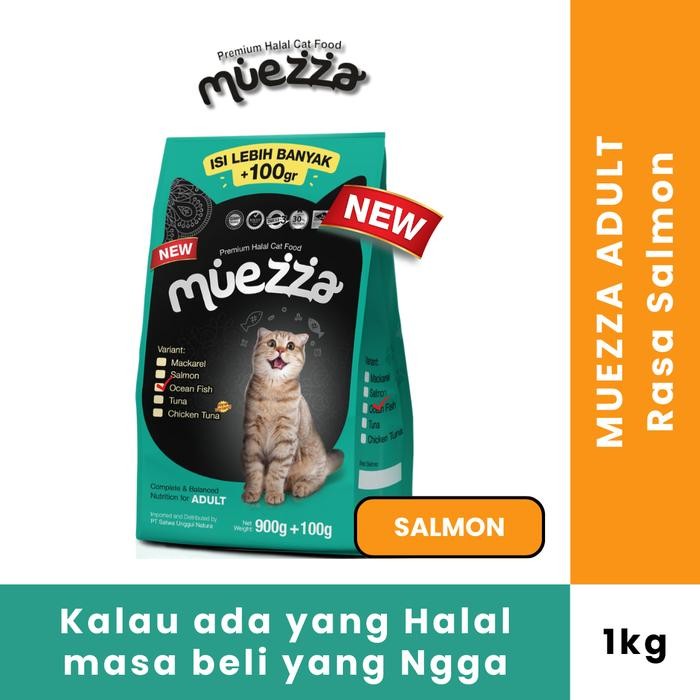 Pilihan- Makanan Kucing Kering - Salmon Flavor - Muezza Cat Food