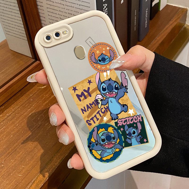 Casing Hp OPPO A7 OPPO A5s OPPO A12 OPPO A12S A11k Case Softcase Kesing ponsel Happy Blue Alien Cesi