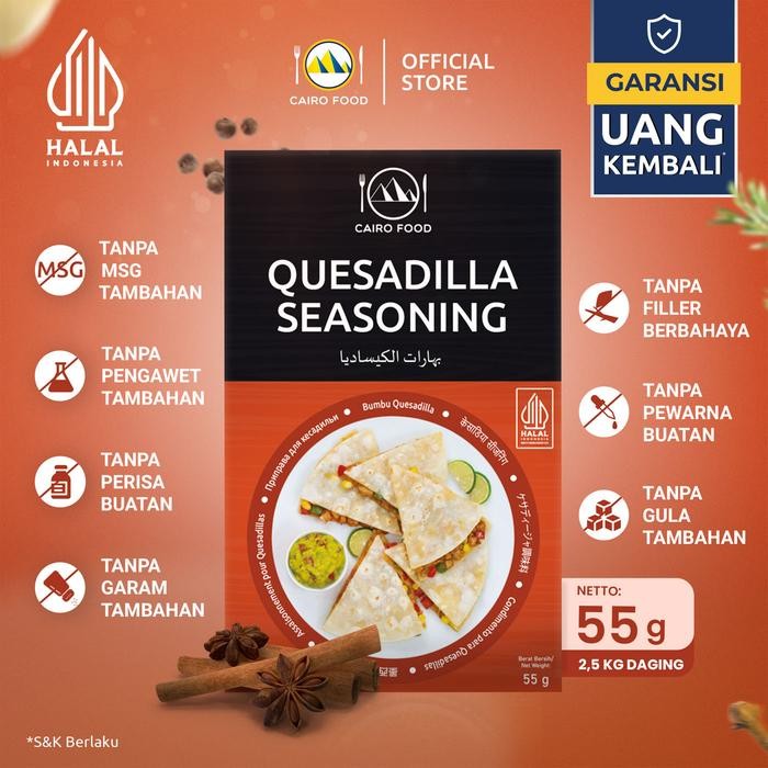 

Bumbu Quesadilla Sehat Tanpa MSG, 100% Rempah MurniCairoFood