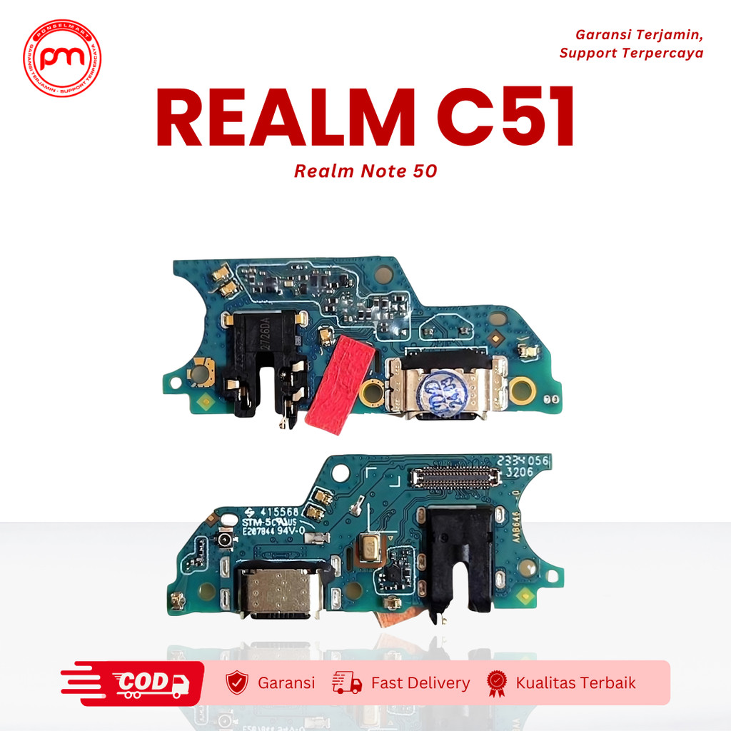 UI Board Connector Charger Realme C51 Note 50 ORI