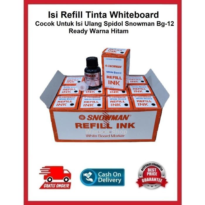 

New TINTA ISI ULANG SPIDOL WHITEBOARD / REFILL TINTA SNOWMAN WHITEBOARD