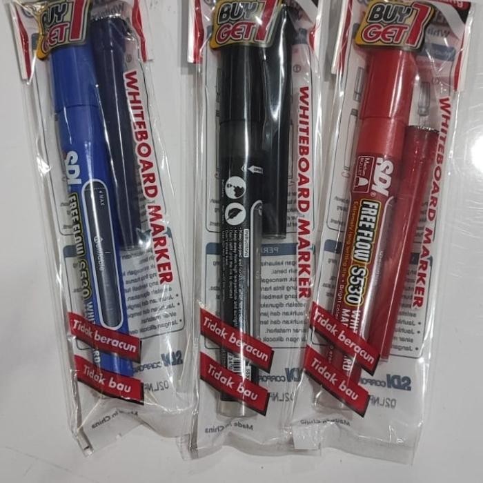 

New SPIDOL WHITEBOARD TIDAK BERACUN DAN TDK BAU HITAM BIRU MERAH SDI S530
