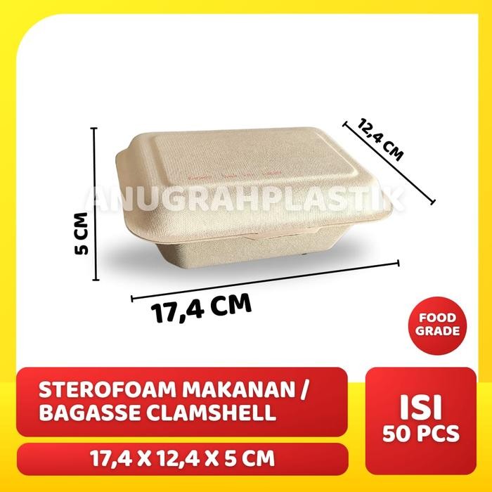 

Sterafoam Kotak makanan / Bagasse Clamshell / Lunch box