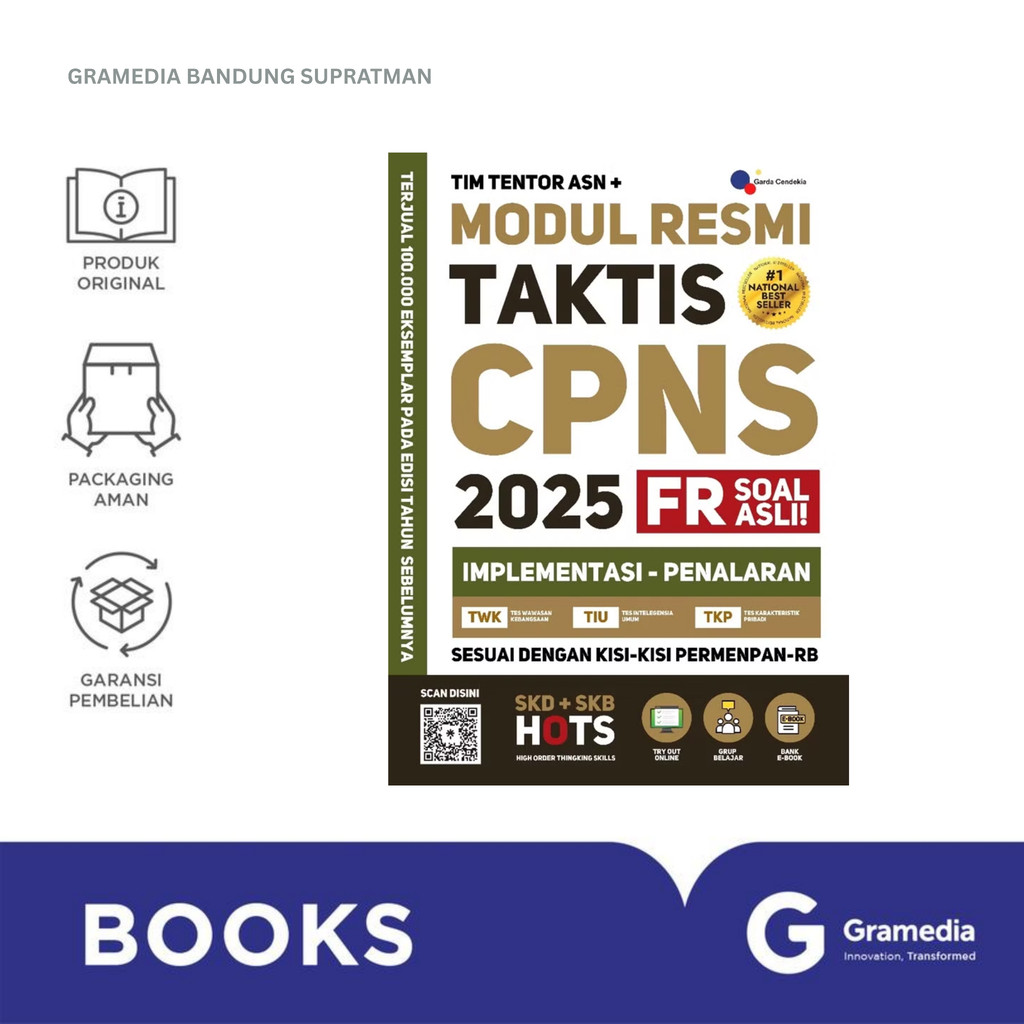 Gramedia Bandung Supratman | MODUL RESMI TAKTIS CPNS 2025 | Buku Original Gramedia