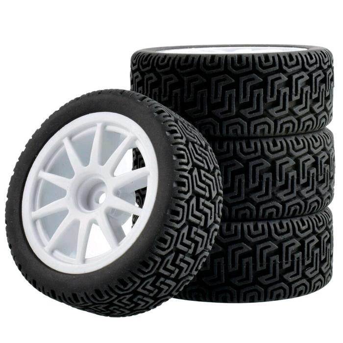 Stok Baru 1pcs velg + ban onroad rally RC 1/10 ZD wltoys 144001 HSP LC racing R2