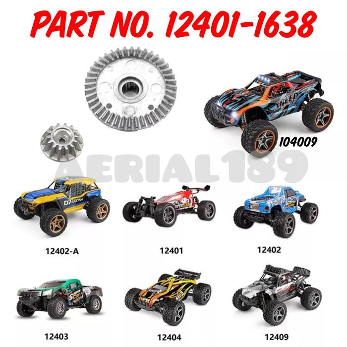 Stok Baru metal gear differential wltoys 12401 12402 12403 12404 12409 1638 0294
