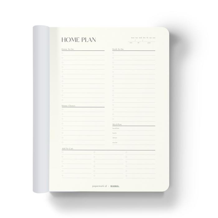 

Home Plan By Nama X Papermark (A5 Notepad Refill)