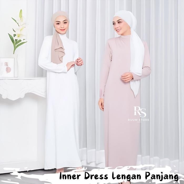 Pilihan- Inner Dress Manset Lengan Panjang Manset Baju Wanita Turtleneck Gamis Bahan Lembut