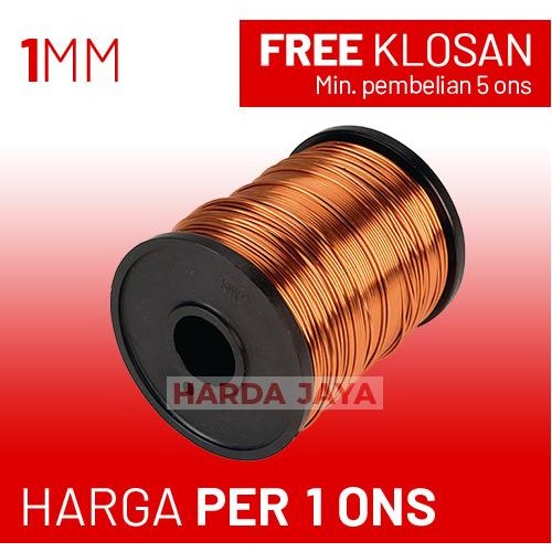 New KAWAT EMAIL TEMBAGA 1MM - HARGA PER 1 ONS