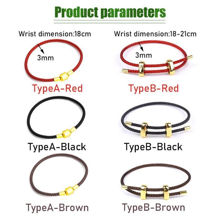 Pilihan- Gelang Tali Kawat Anti Air Untuk Charm Liontin Huruf Dan Emas Cocok Untuk Couple Pria